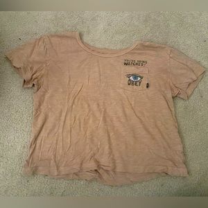 Cream Oversized cropped tee OBEY